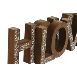 Dekoráció "Home" és "Love" felirat 36x2,5x12 cm 2 féle