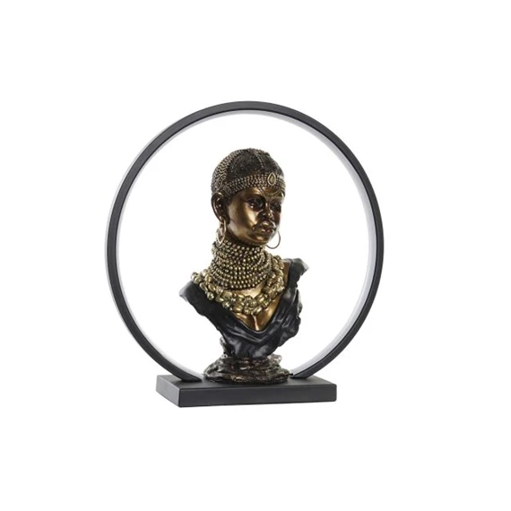 Dekoráció LED-es, afrikai  nő 35,5x11x36 cm