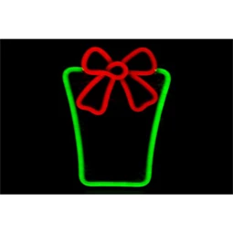 Dekoráció LED-es ajándék 22x1,5x28 cm