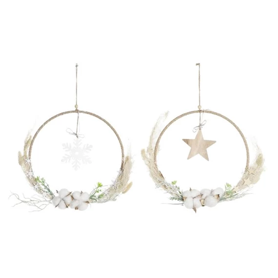 Dekoráció LED-es, akasztós csillag 30x2x30 cm 2 féle