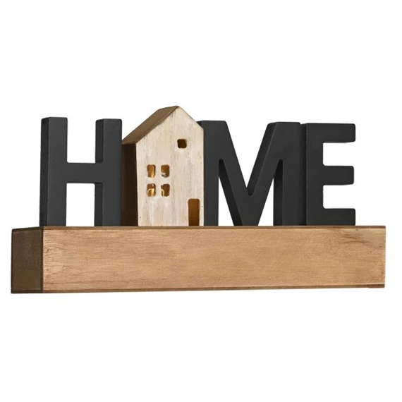 Dekoráció LED-es "Home felirat 34x8x17 cm