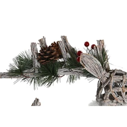 Dekoráció LED-es rénszarvas 33x14x60 cm