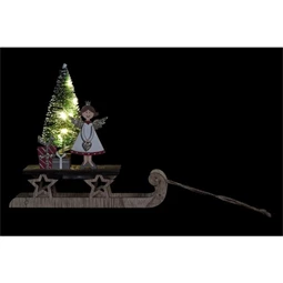 Dekoráció LED-es szánkó 18x7x18 cm 2 féle