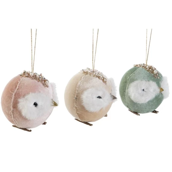 Dekoráció akasztós bagoly 10x10x10 cm 3 féle