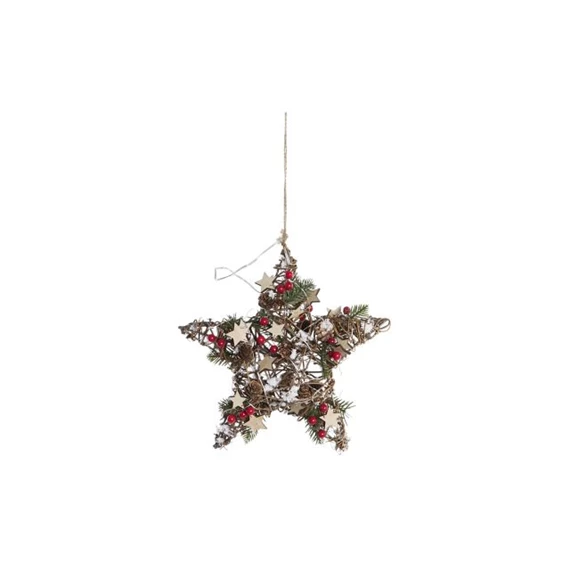 Dekoráció akasztós csillag 31x14x31 cm