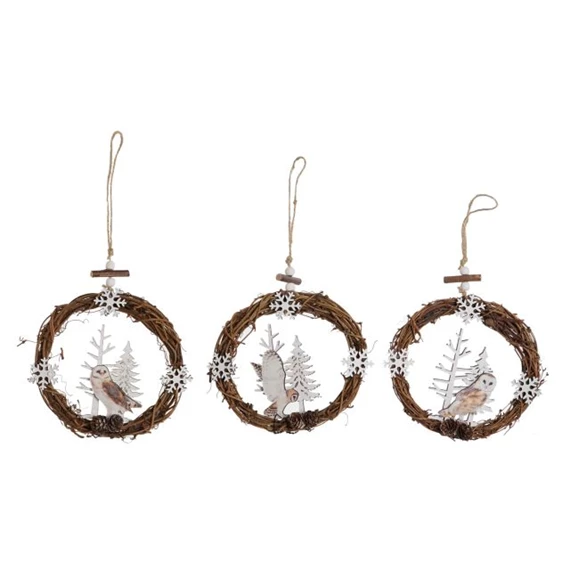 Dekoráció akasztós 30x3x15 cm 3 féle