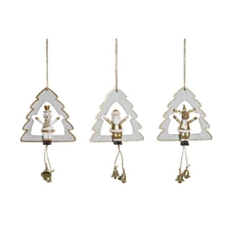 Dekoráció akasztós fenyő 11x4x21 cm 3 féle