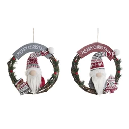 Dekoráció akasztós manó 35x9x35 cm 2 féle