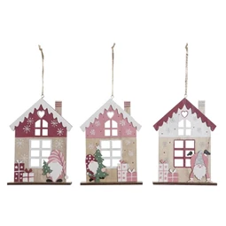 Dekoráció akasztós 12x3x16,5 cm 3 féle