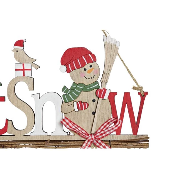 Dekoráció "Let it snow" felirat, akasztós 23x1x33,5 cm