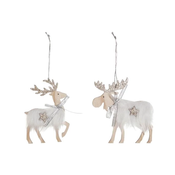 Dekoráció akasztós rénszarvas 13x0,5x14 cm 2 féle