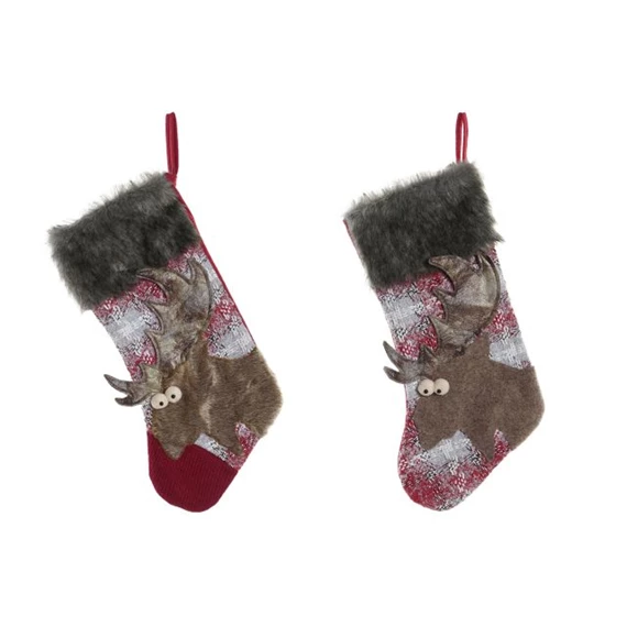 Dekoráció akasztós zokni 24x2x46 cm 2 féle