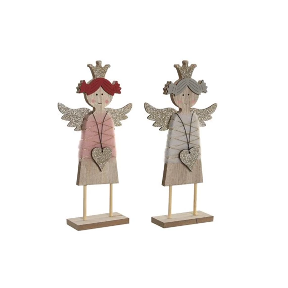 Dekoráció angyal, glitteres 13x4,5x26,5 cm 2 féle