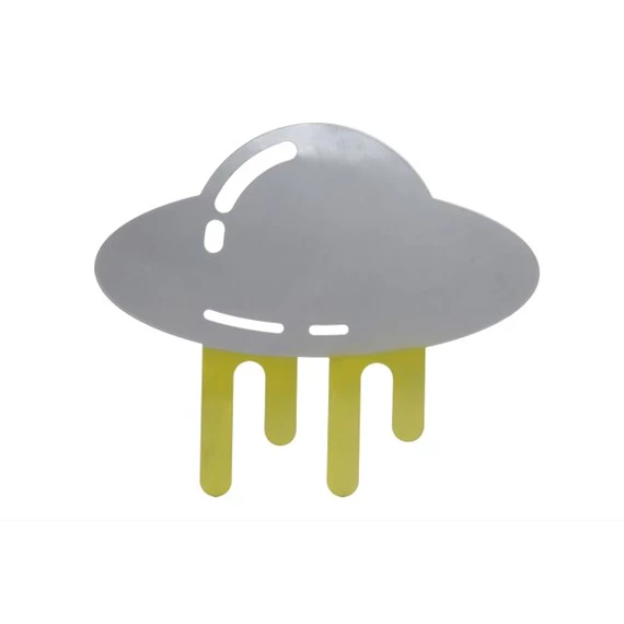 Dekoráció falra, LED-es űrhajó 35x2x30 cm