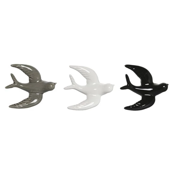 Dekoráció falra, fecske 12x4x11 cm 3 féle