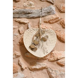 Dekoráció falra, fonott legyező 28x1x34 cm