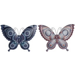 Dekoráció falra, pillangó 46x1x33,5 cm 2 féle