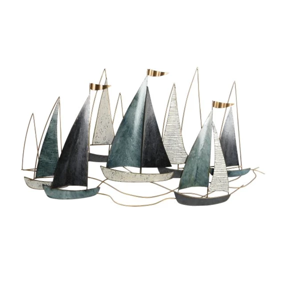 Dekoráció falra, vitorlások 91x3x53 cm
