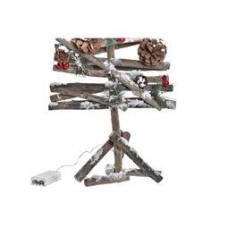 Dekoráció fenyő, LED-es 28x28x70 cm