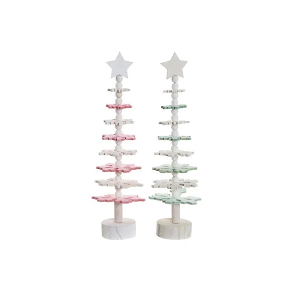 Dekoráció fenyő 11x11x41 cm 2 féle