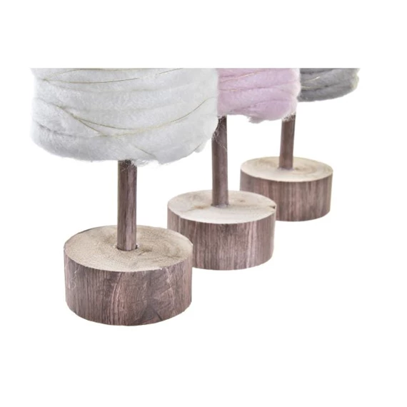 Dekoráció fenyő 10x10x42 cm 3 féle