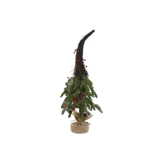 Dekoráció fenyő zsákban 25x25x76 cm