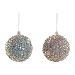 Dekoráció gömb akasztós 8x8x16 cm 2 féle