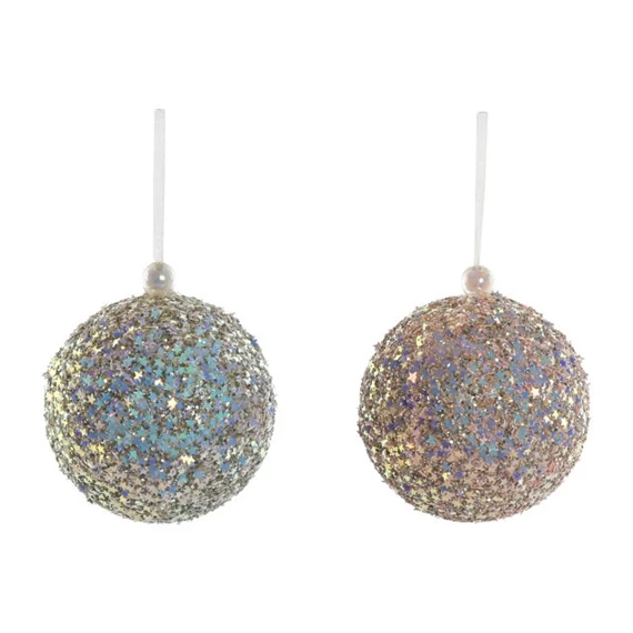 Dekoráció gömb akasztós 8x8x16 cm 2 féle