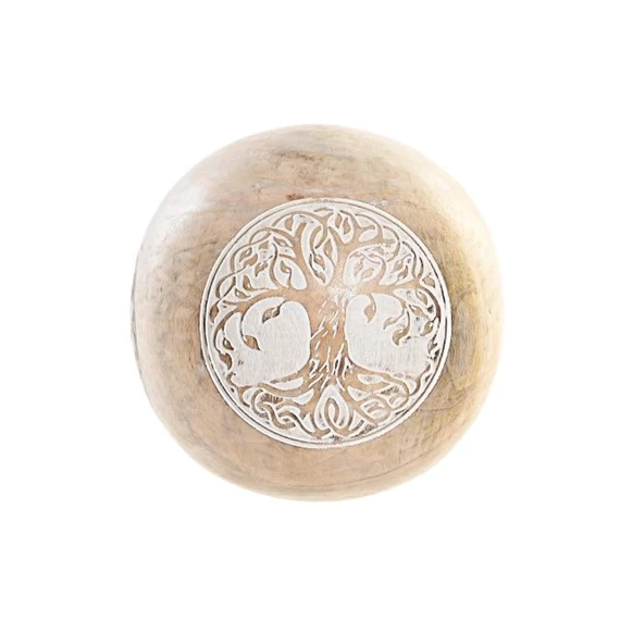 Dekoráció gömb életfa mintával 13x13x13 cm