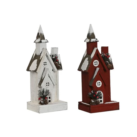 Dekoráció ház, LED-es 15x12x40 cm 2 féle