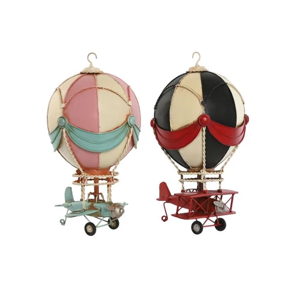 Dekoráció hőlégballon 17x17x32 cm 2 féle