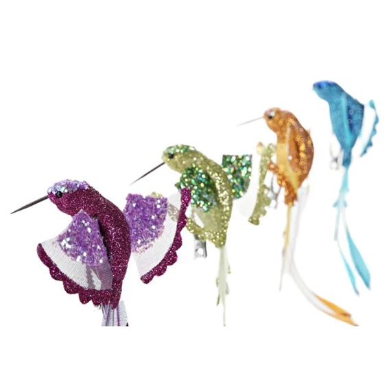 Dekoráció kolibri 11x5x13 cm 4 féle
