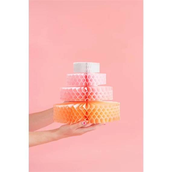 Dekoráció méhsejt torta selyempapír 23 cm