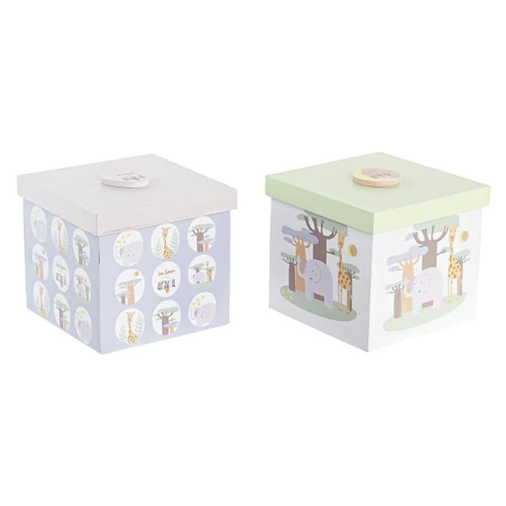 Dekoráció afrikai állatos 11,5x11,5x11 cm 2 féle