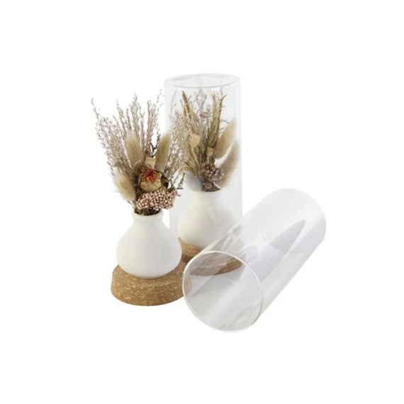 Dekoráció szárazvirág 8,5x8,5x20 cm 2 féle