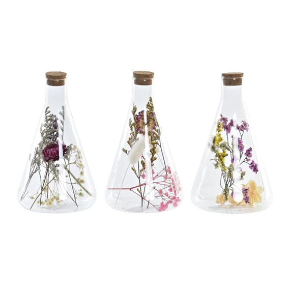 Dekoráció szárazvirág 10x10x18 cm 3 féle