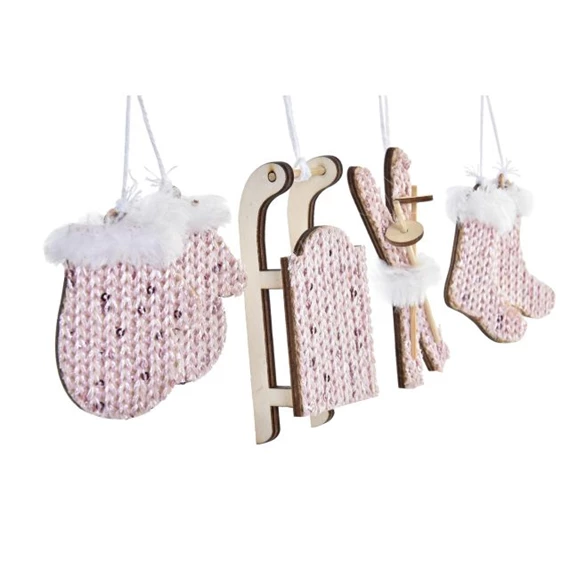 Dekoráció szett akasztós 16x16x3 cm 2 féle S/6