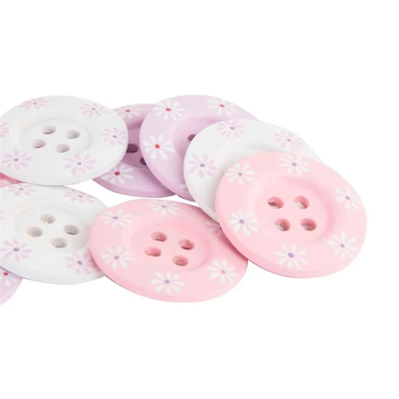 Dekoráció szett gombos 4 cm 4 féle S/9