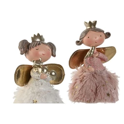 Dekoráció tündér, zenélő 10,5x10,5x23 cm 2 féle
