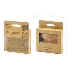 Dekorációs LED fények réz 1,90 m