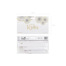 Dekorációs rozetták fehér S/3