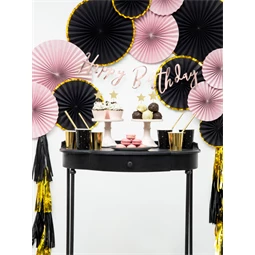 Dekorációs rozetták fekete S/3