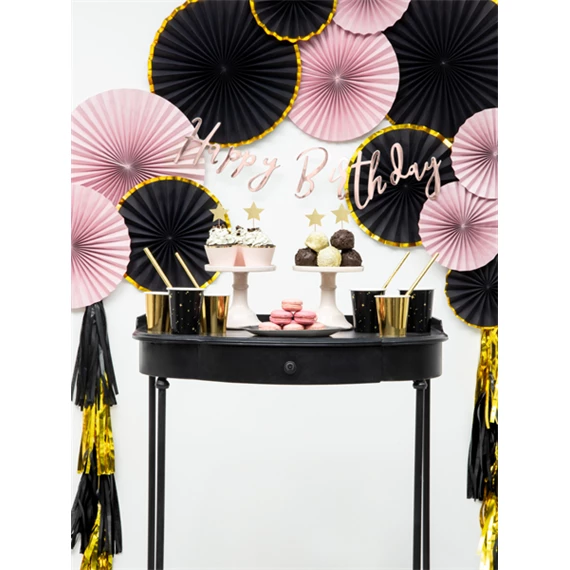 Dekorációs rozetták fekete S/3