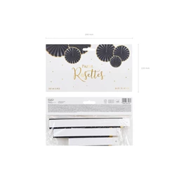 Dekorációs rozetták fekete S/3