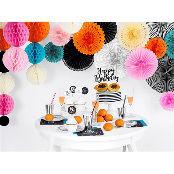 Dekorációs rozetták világos krém 20-30 cm S/3