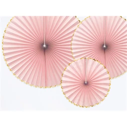 Dekorációs rozetták yummy, világos rózsaszín S/3