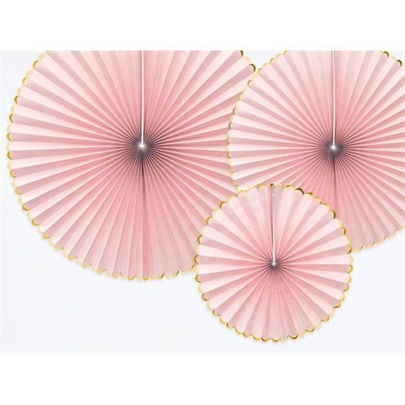 Dekorációs rozetták yummy, világos rózsaszín S/3