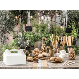 Dekoratív esküvői tortadobozok fehér 19x14x9 cm S/10