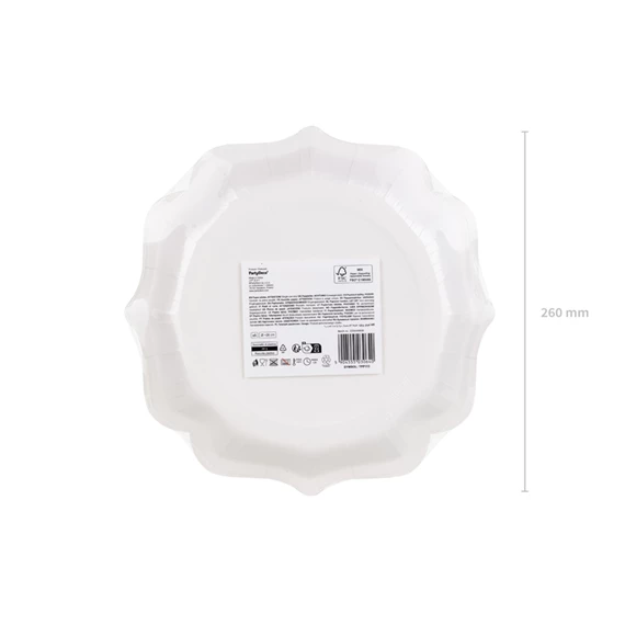 Dekoratív papírtányérok díszítéssel 26 cm S/6