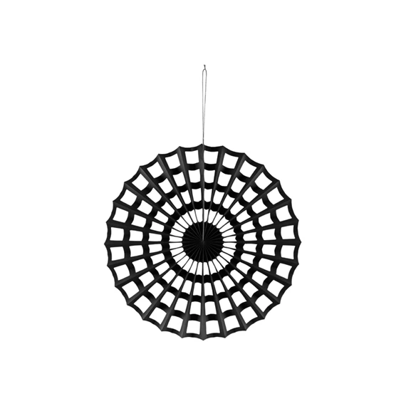 Dekoratív rozettás pókháló 50 cm fekete